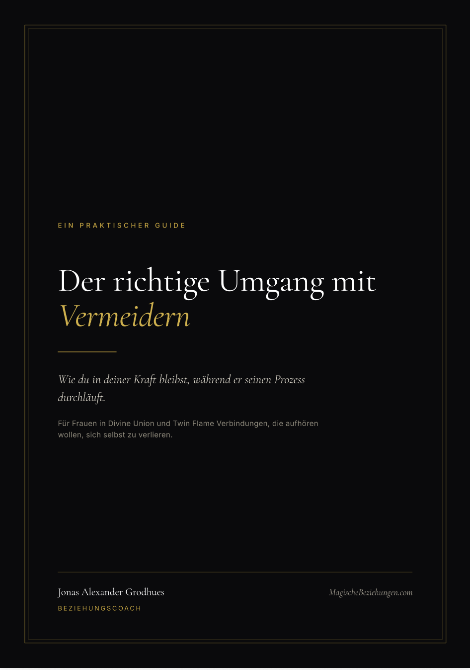 Cover: Der richtige Umgang mit Vermeidern